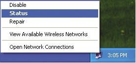 Checking the IP Address in Windows XP The wireless adapter-equipped computers in your network must be in the same IP Address range (see