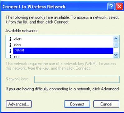 Please make sure you have selected the default Check that the IP Address assigned to the wireless adapter is within the same IP Address range as the access point and gateway.