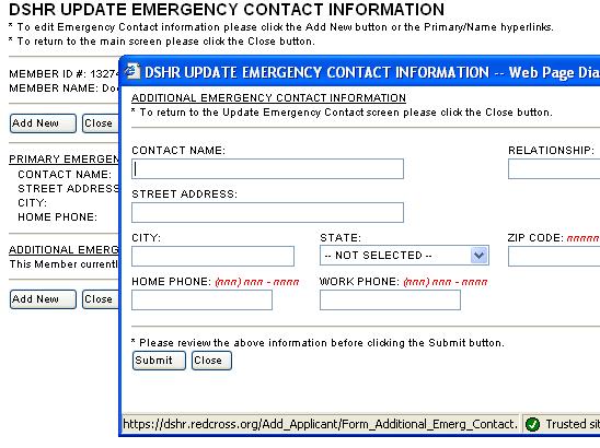 Troubleshooting-Emergency Contacts The Relationship field is limited in length.