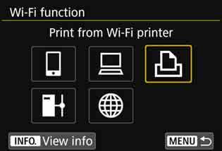 Connecting with [Easy connection] The camera and a printer can be directly connected via Wi-Fi. To establish a connection, operations on the printer are required.