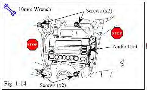 Remove four screws, pull out radio and disconnect all