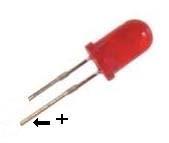 (1) LED in this kit: LED1 Resistors: These devices are not polarized and vary in size and shape. They can be installed on the circuit board in any direction.