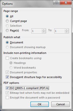 Saving As PDF Save the final print version as a PDF/A or a PDF/X.