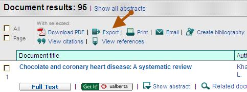 Click on Scopus at top of screen Type in search terms From the list of results,