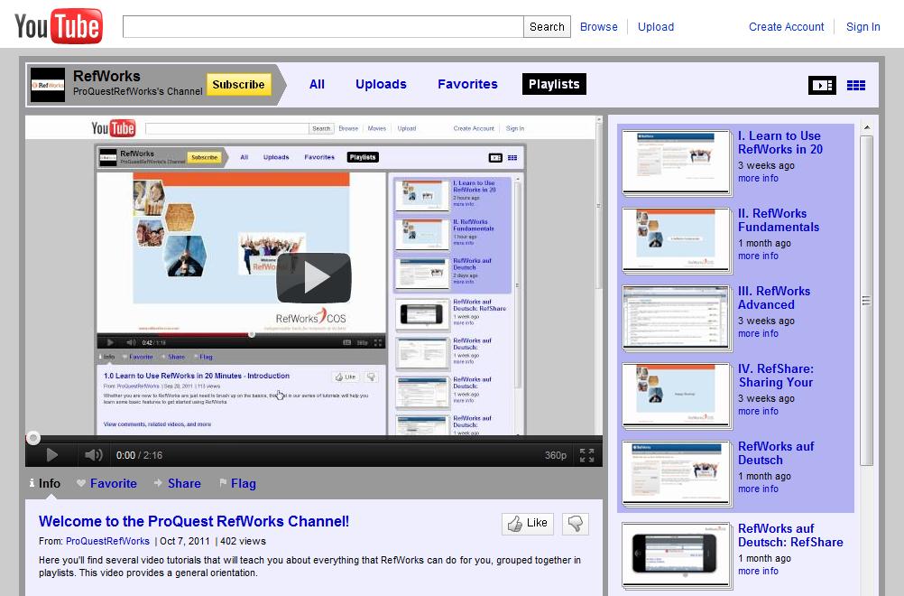 Screencasts at YouTube http://www.