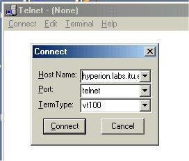 Choose Connect Remote System A new window will come up to the screen, in the Host Name section, type the above name,