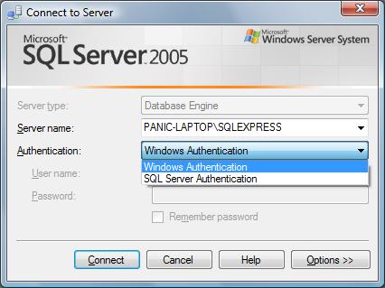 Logging-in to SQL Server Server Address Instance Name Server Name You can have multiple server instances installed on the same PC Connecting to UCY SQL Server is installed on APOLLO.