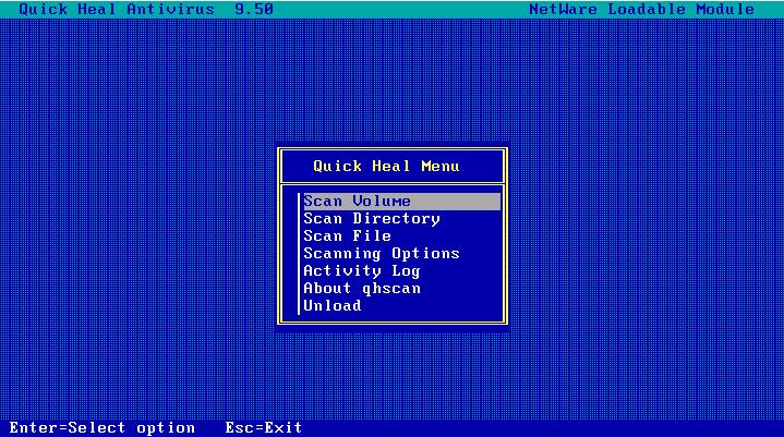 Chapter 2 Using Quick Heal This chapter contains how to use Quick Heal on Demand Scanner and Real Time Scanner on Novell Netware. Using Quick Heal On Demand Scanner Quick Heal is very easy to use.