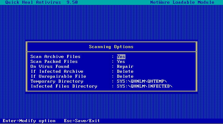 Scanning Options Quick Heal on Demand Scanner contains following options for scanning: Scan Archive Files Quick Heal scans inside