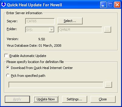 Chapter 3 Updating Quick Heal Update is must for Quick Heal to protect your computer against the threats of new viruses.