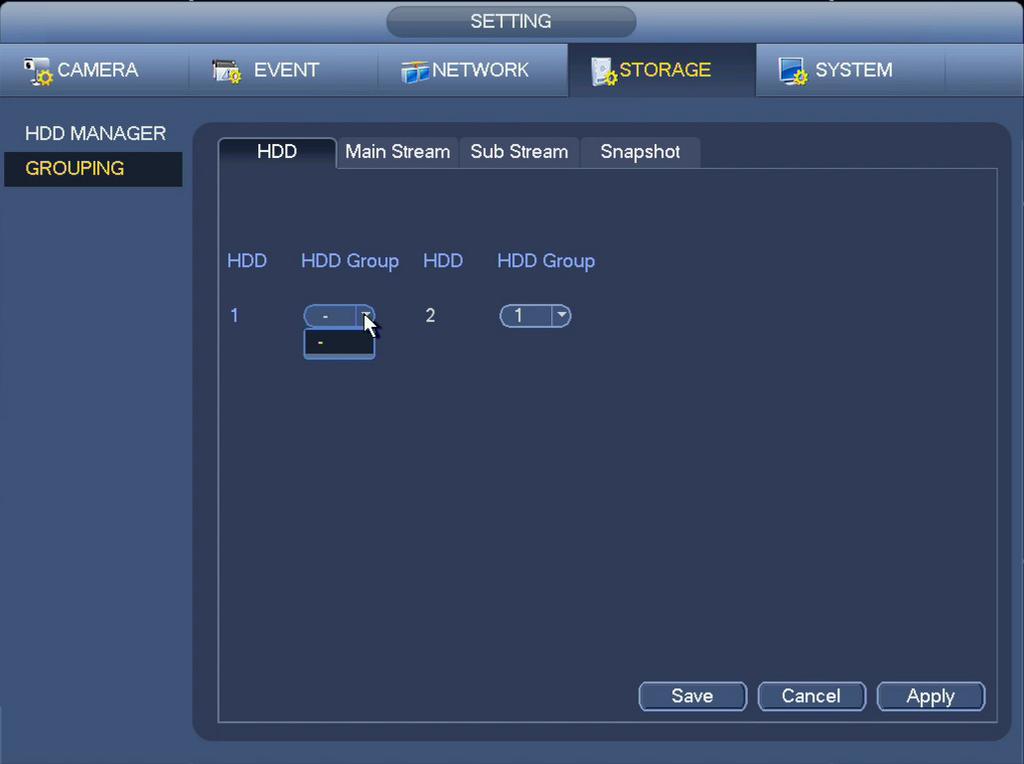 assigned to that group. PICTURE 4-37 PICTURE 4-38 HARD DISK (HDD) MANAGER This window shows the status of your hard drives, including free space, and allows you to (re)format them if needed.