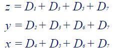 For example, a full-adder has its sum S(x,y,z) = (1,2,4,7) and carry C(x,y,z) = (3,5,6,7).