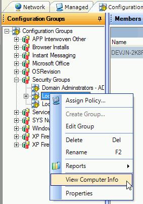 Policy Commander The external applications are not listed if there are no applications defined in the MultipleComputerApps section.