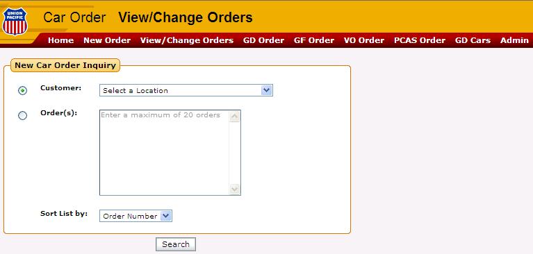 Viewing / Changing orders You can view or change an existing order using the