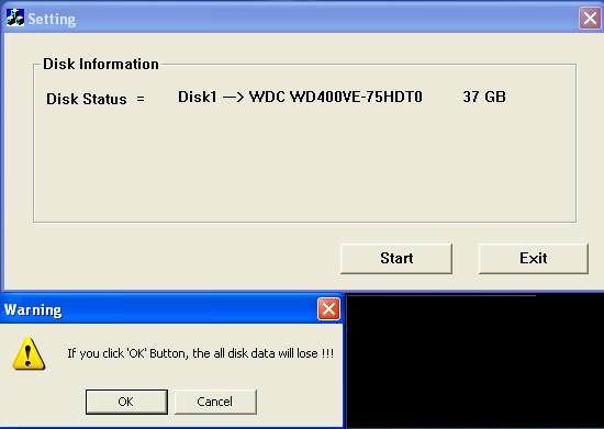 Case 2: The Disk has invalid file system.