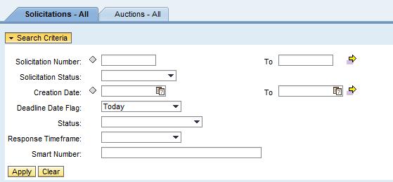Status: Used to display one of seven (7) available statuses for the supplier s bid Response document.