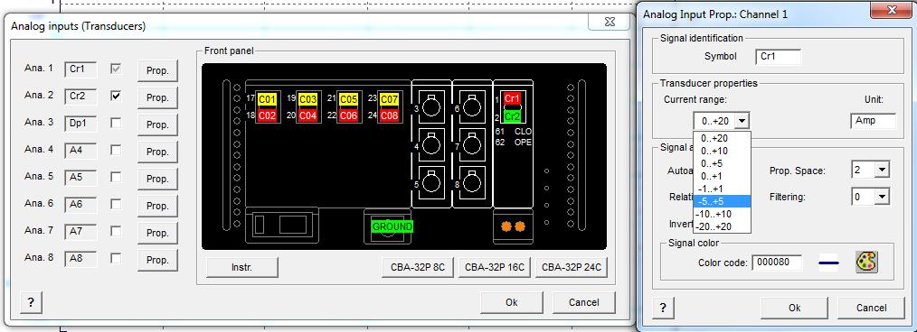 Step 5h Analog inputs configuration When you open a test plan, it probably has default analog values.
