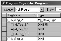 write beyond the array and into other members of the tag. If the length is greater than the number of elements in the destination array the instruction stops at the end of the array.