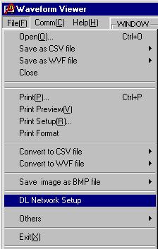 4.5 Using the Ethernet Interface Procedure 1. Select File > DL Network Setup. The DL Network dialog box appears. 2. Select the DL Network check box to enable the DL Network.