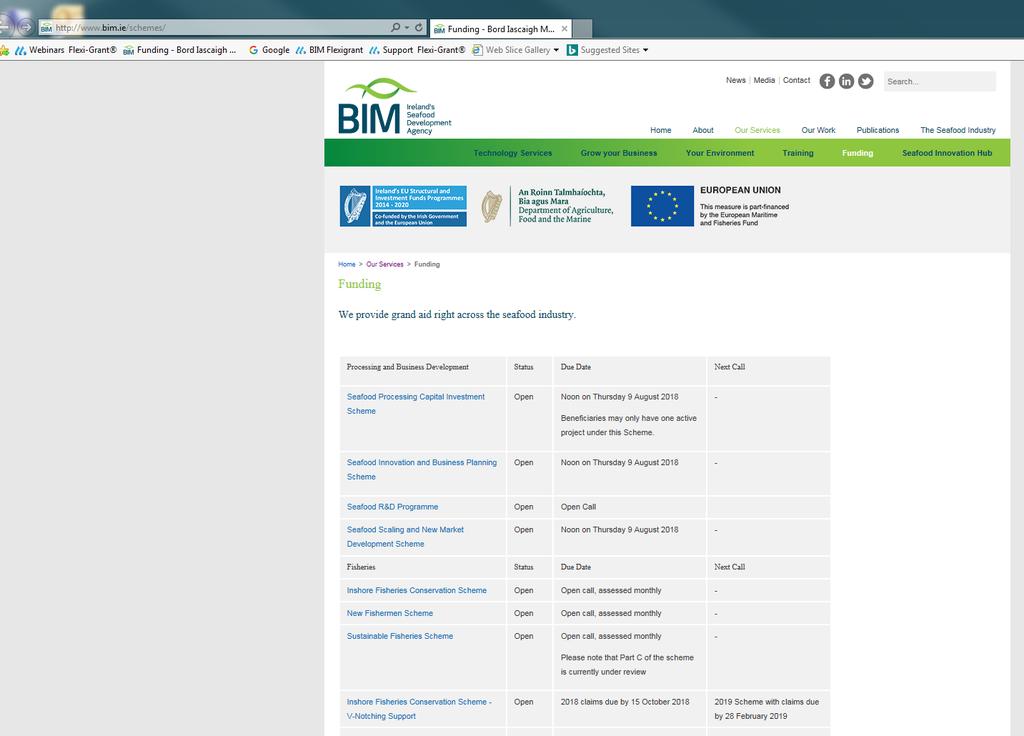 Finding the Correct Grant Application Link 1) Go to http://www.bim.