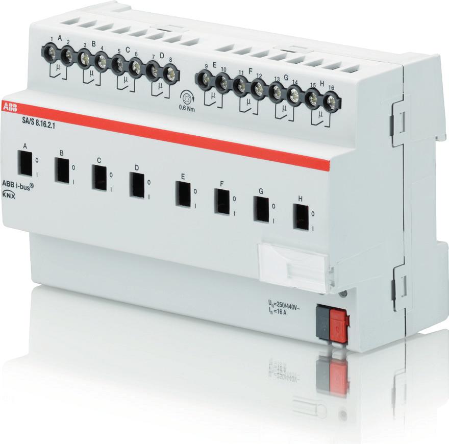Technical Data 9AKK107045A4913 ABB i-bus KNX Product description Switch Actuators SA/S x.16.2.1, 16 A are modular installation devices in ProM design for installation in the distribution board.