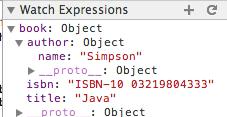 Data types Object Container comprising name-value pairs value may be object may add new properties anytime const book = { title: 'Java', author: { name: 'Simpson', } };