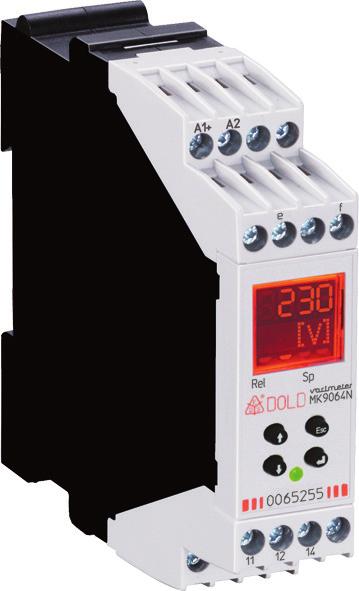 .. 400 V Space and cost saving Function Diagram U H U Hyst MK 9064N t t MH 9064 Features AC/DC voltage measuring (single-phase Start up delay, on delay Manual reset LCD for indication of the