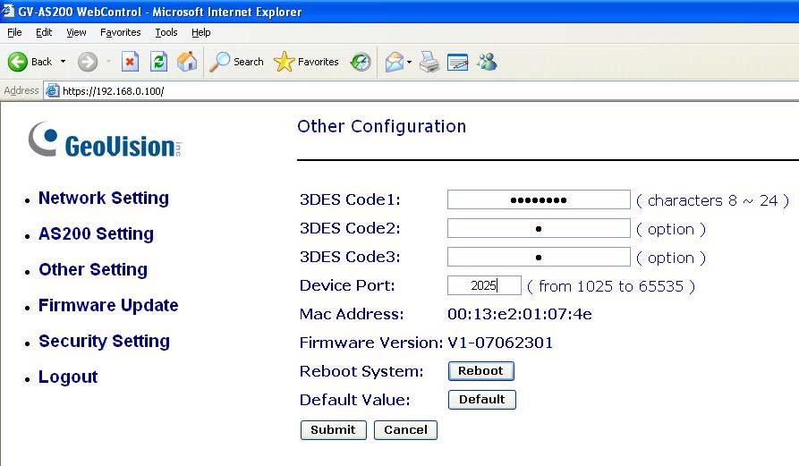 6 AS200E 6.2 System Settings You can execute certain system operations, change login password and view the version information of the firmware. 6.2.1 System Setup In the left menu pane, click Other Setting.