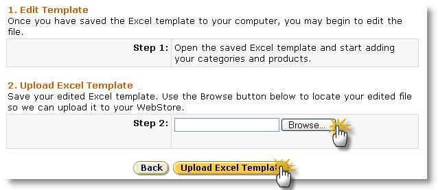 Once you are finished with the Excel template, upload it using the form illustrated below. After successfully uploading, you are forwarded to Step 4: Choose a Theme.