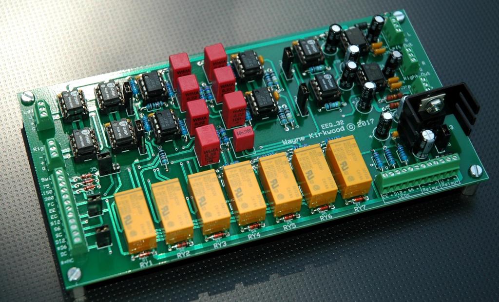 Completed EEQ-12 Elliptic Equalizer Detailed Parts List A complete bill of materials is available from Mouser Electronics: EEQ-12 BOM with THAT and NJR ICs and 12V relays: https://www.mouser.