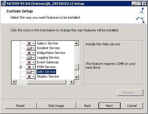 5. Click Next. 6. Follow the instructions on the dialogs, ensuring you provide exactly the same settings as when Sateon was first installed. 7. Click Change to begin the installation.