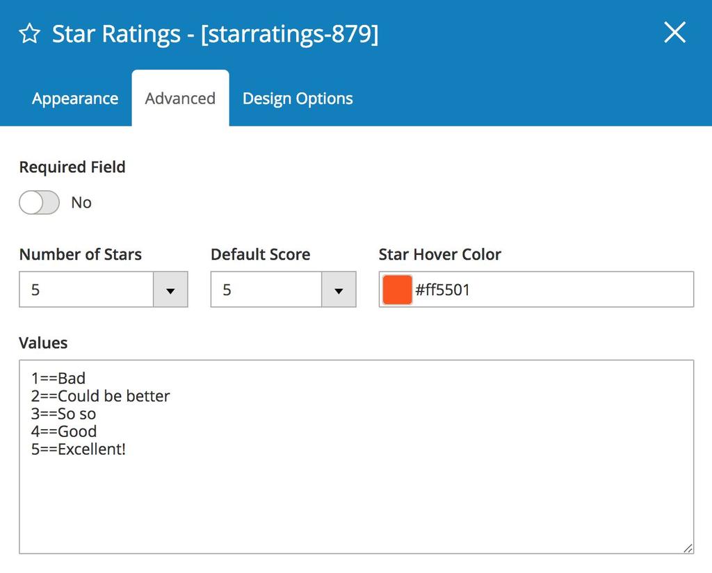 4.1.8 Star Ratings Star Rating gives an overall rating on the quality and performance of