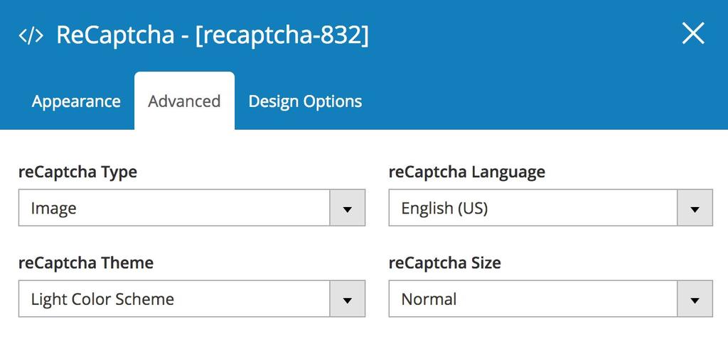 4.4 Other & Security Elements 4.4.1 ReCaptcha recaptcha Type: Image Audio recaptcha Language: