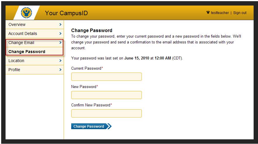 Changing Your CampusID Email Your CampusID email address is used to receive notifications on