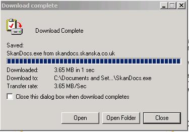 estimated time it will take to download the software to the desktop, and when the download is complete: