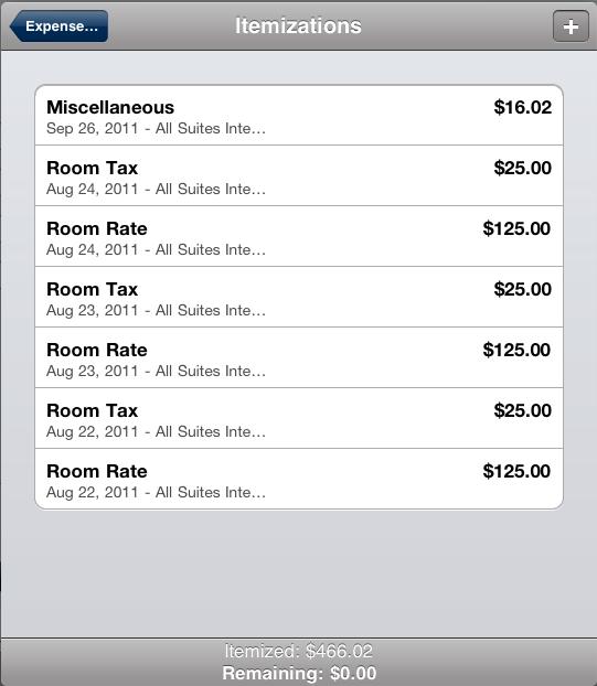 2) Select Itemize. 3) Enter the dates and rates and then complete the remaining fields.
