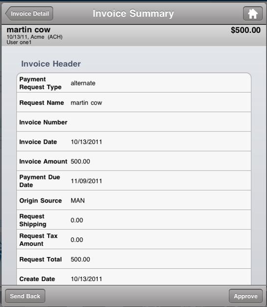 Invoice If you are an Invoice approver, use the Invoice icon to access the payment requests that require