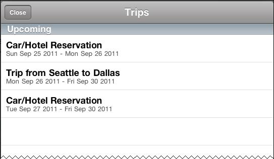 2) Scroll to view all segments of the itinerary.