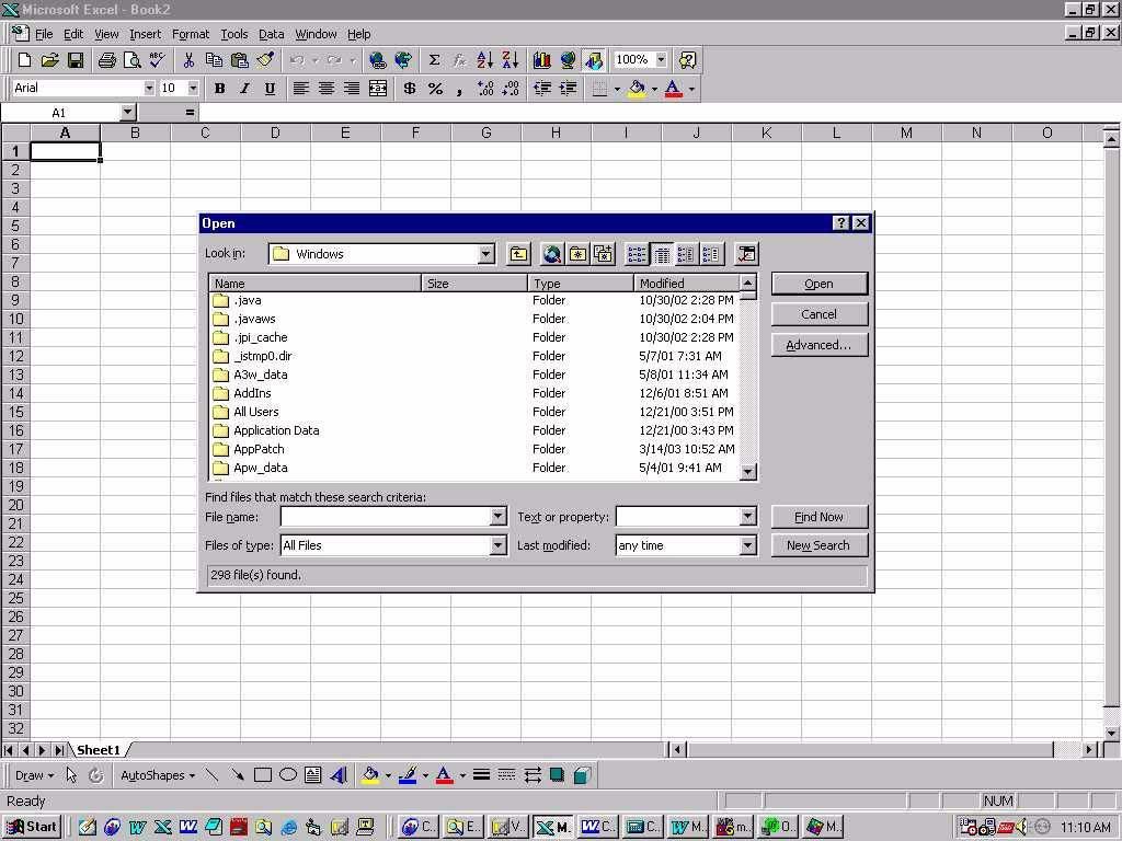 Downloading Open File in Excel 1. Start Excel. 2.