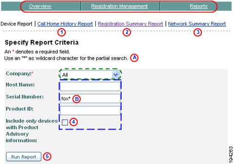 Report Generation Chapter 3 Specify Report Criteria This page lets you specify search criteria to generate a Device Report.