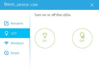 Chapter 3 Manage an Individual Powerline Device 3. 1. 2. Turn On or Off the LEDs Device LEDs help you to know the device working status.
