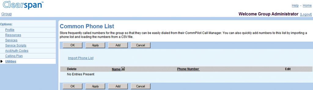 13.1 ACCESS GROUP UTILITIES MENU Use the Group Utilities menu to add and modify the users in your group, modify the profile of the group, and add and modify administrators and departments in the