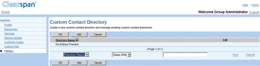 provider model, the following information is displayed for Virtual On-Net users: Last Name, First Name (Phone Number). Figure 168 Group Custom Contact Directory 1.