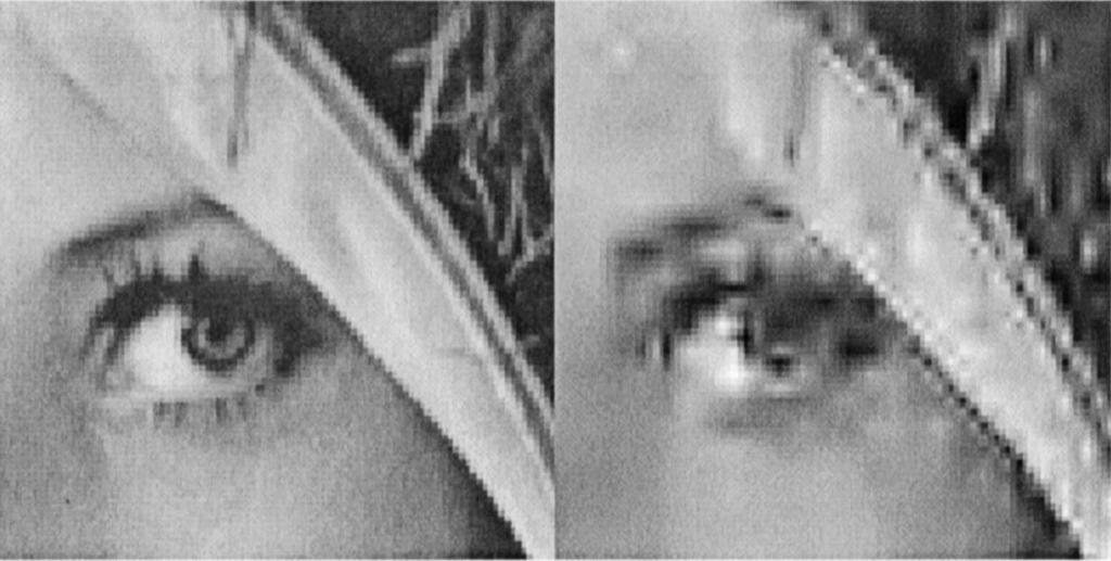 776 M. Nappi, D. Vitulano / Image and Vision Computing 17 (1999) 771 776 Fig. 5. Zoomed detail from Lena : original and compressed at 0.10 bpp. on several test images.