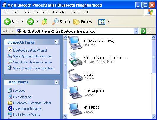 12. After searching is completed, locate the computer name of the Server PC and double click it to discover the Bluetooth