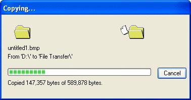 At this time, a window will pop up to indicate that a file transfer connection is being established, and then