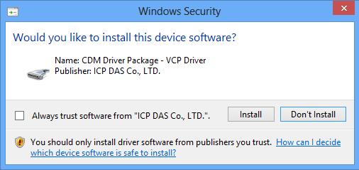 Step 5: A warning dialog box will be displayed asking you to confirm whether you want to install the device software.