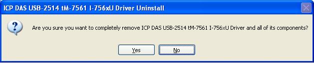 3.5 Uninstalling the Device Driver The ICP DAS I-756xU series device driver includes an uninstallation utility that allows you remove the software from your computer.