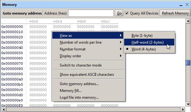 Figure 33. Using the Memory tab in the Momitor Program. Figure 34. Changing the value stored in the 16-bit register.