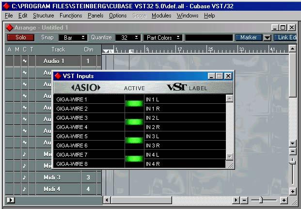 6. Open VST -> Options -> Audio Setup -> Systems.